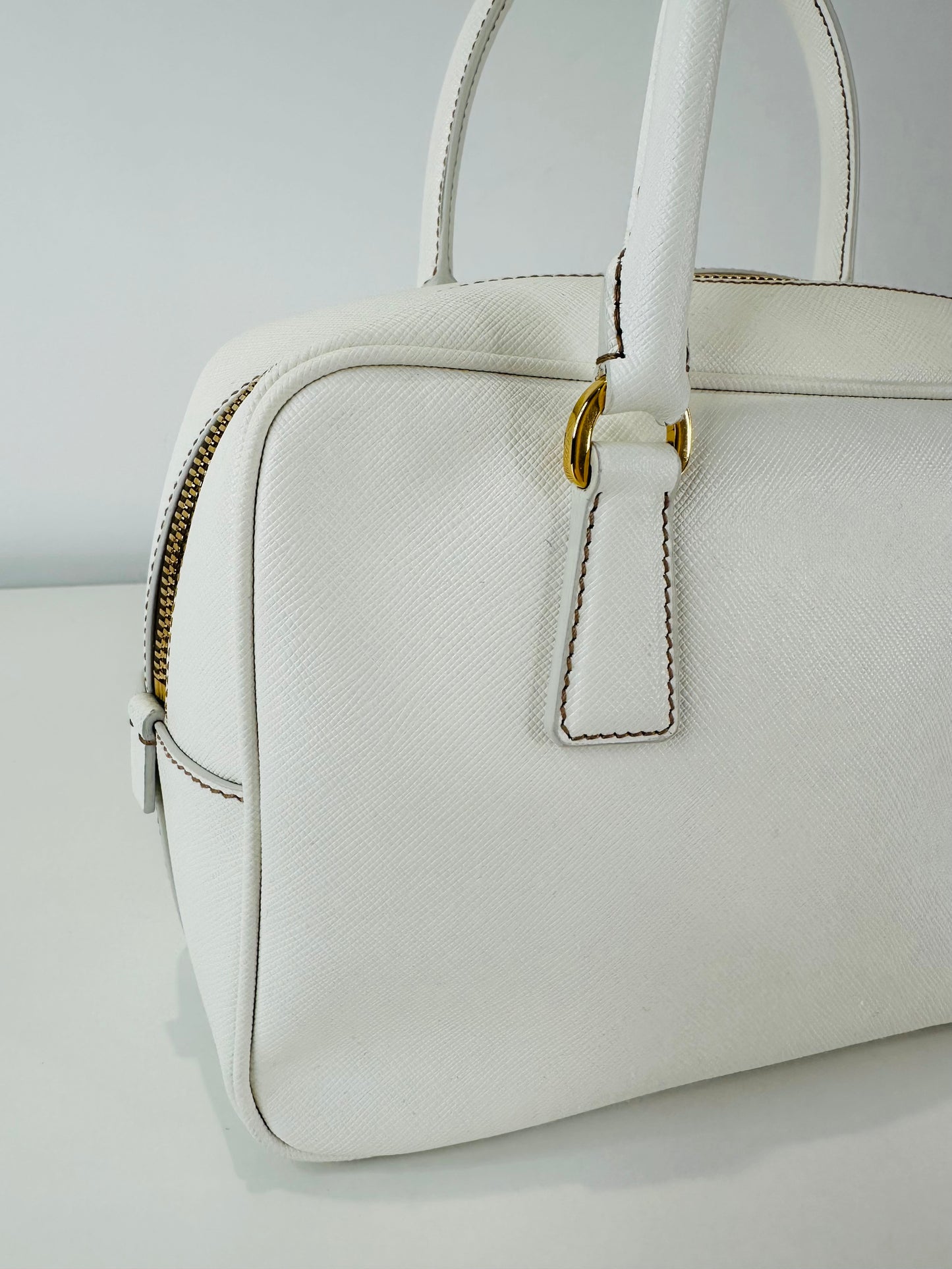 Saffiano Leather Bauletto Shoulder Bag