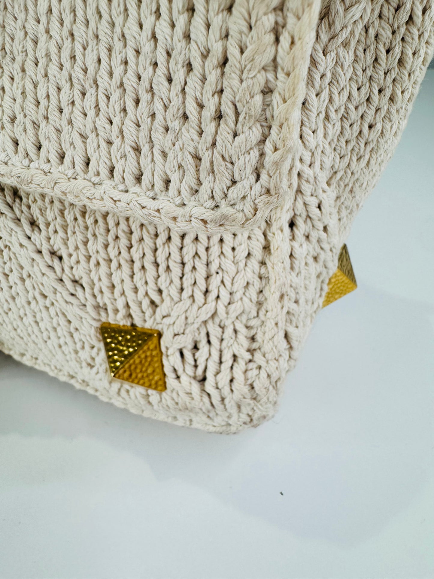 Roman Rockstud Knitted Bag