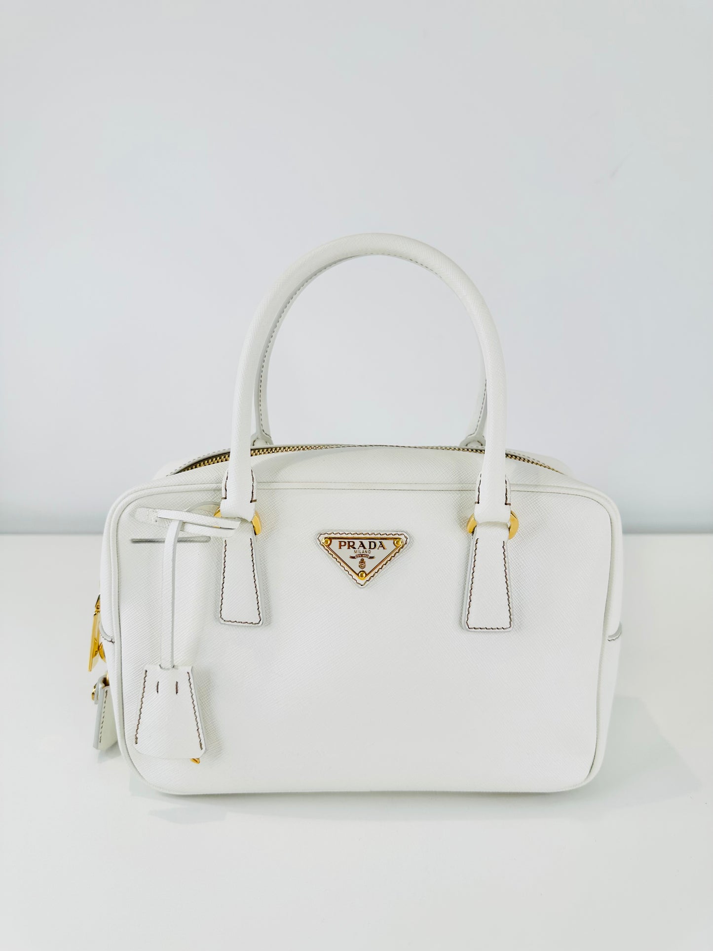 Saffiano Leather Bauletto Shoulder Bag