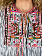 Load image into Gallery viewer, Striped Embroidered Top - Size XS
