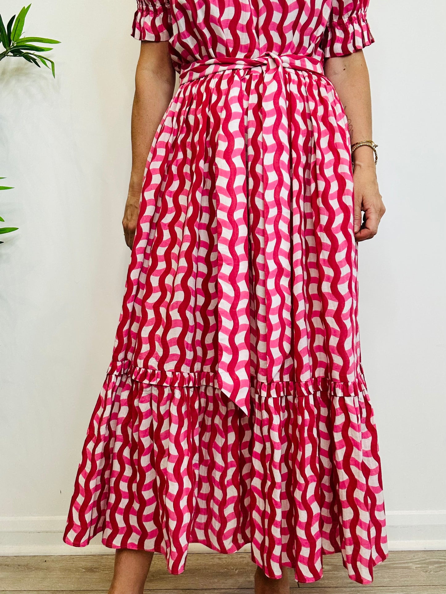 Patterned Cotton Dress - Size L