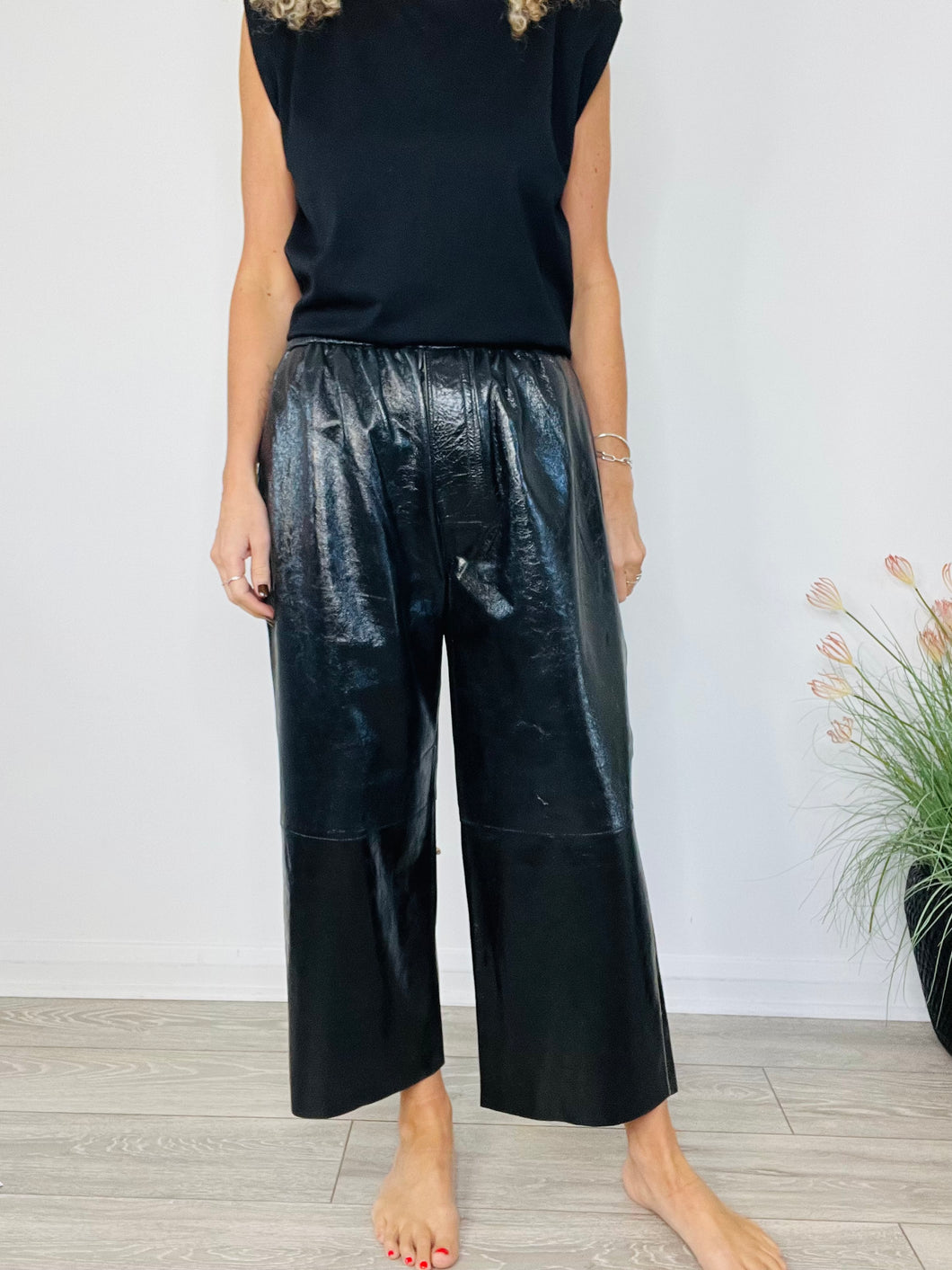 Polished Leather Trousers - Multiple Sizes