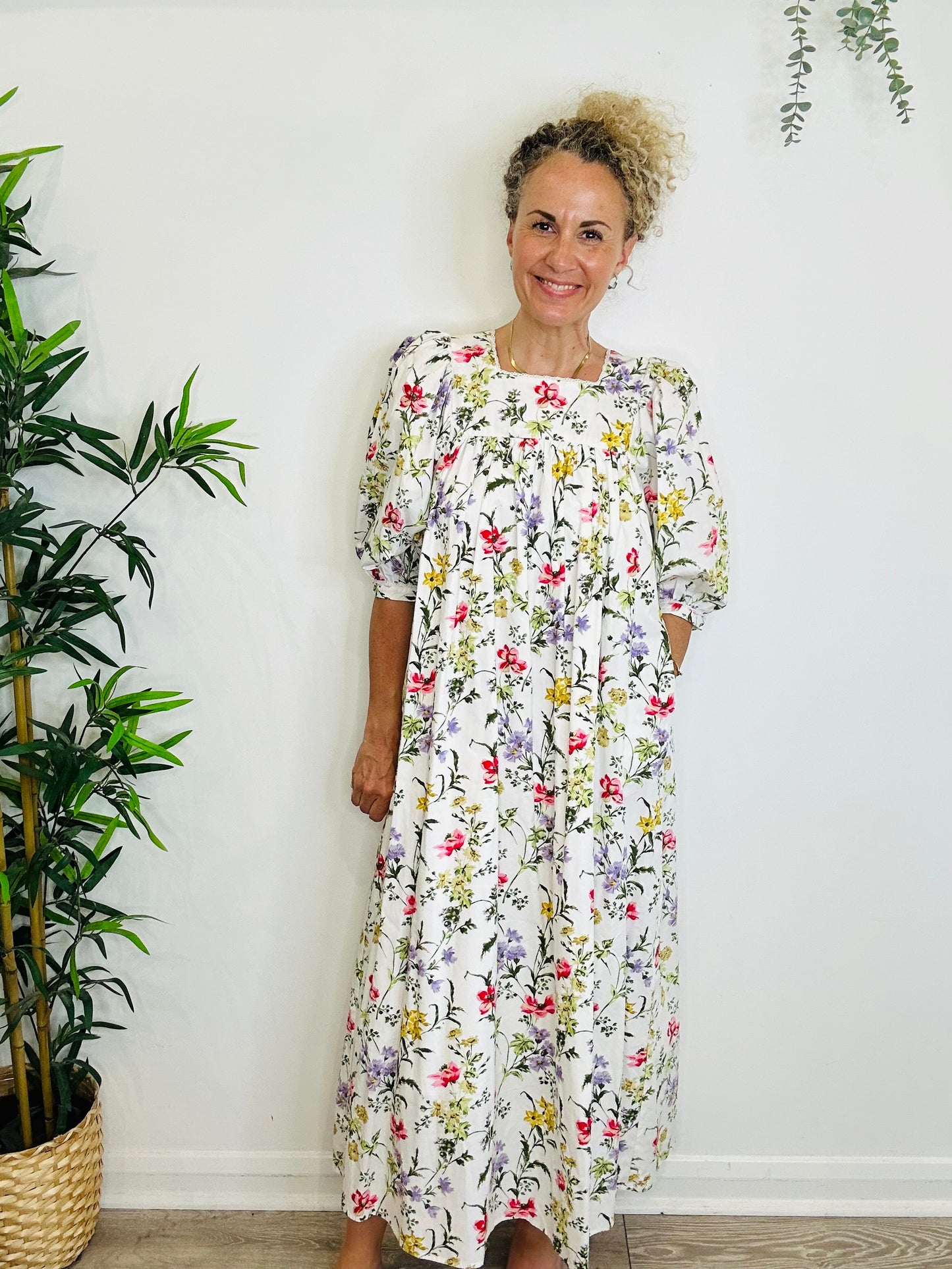Floral Cotton Dress - Size 8