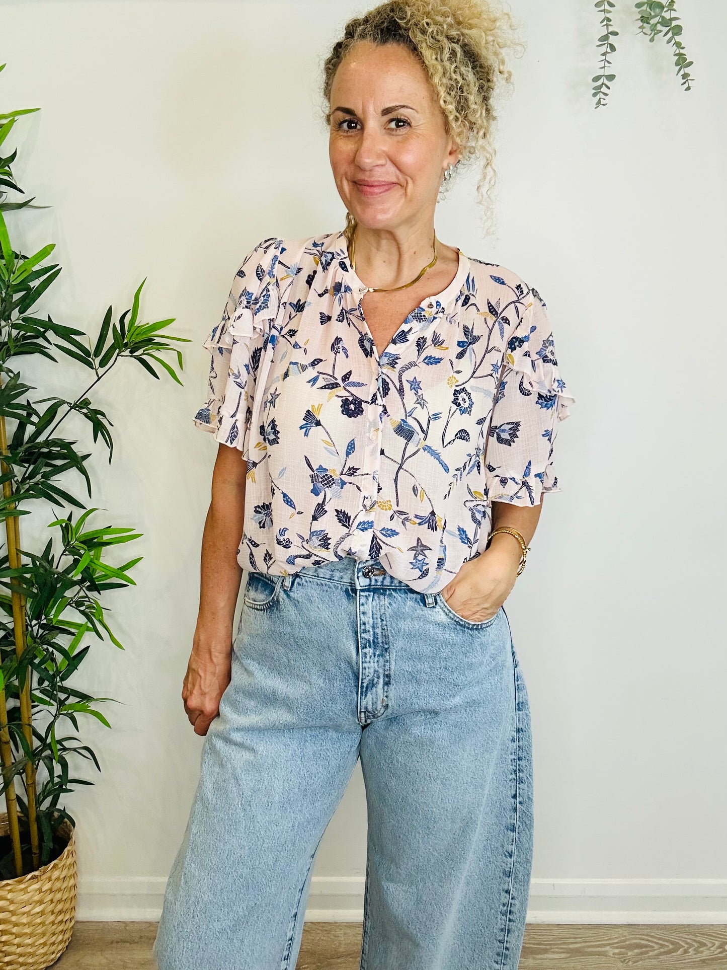 Patterned Blouse - Size L