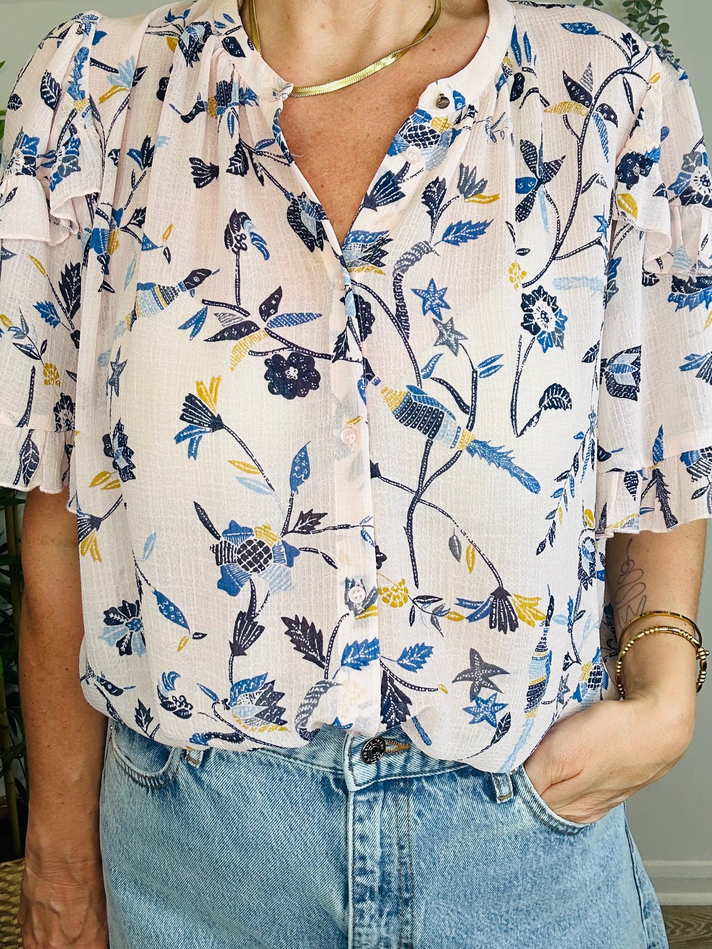 Patterned Blouse - Size L