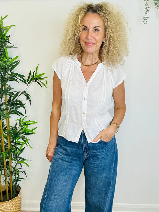 Linen Blouse - Size XS