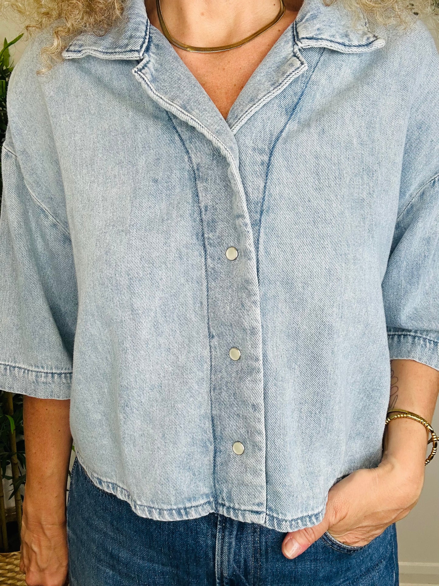 Denim Shirt - Size M