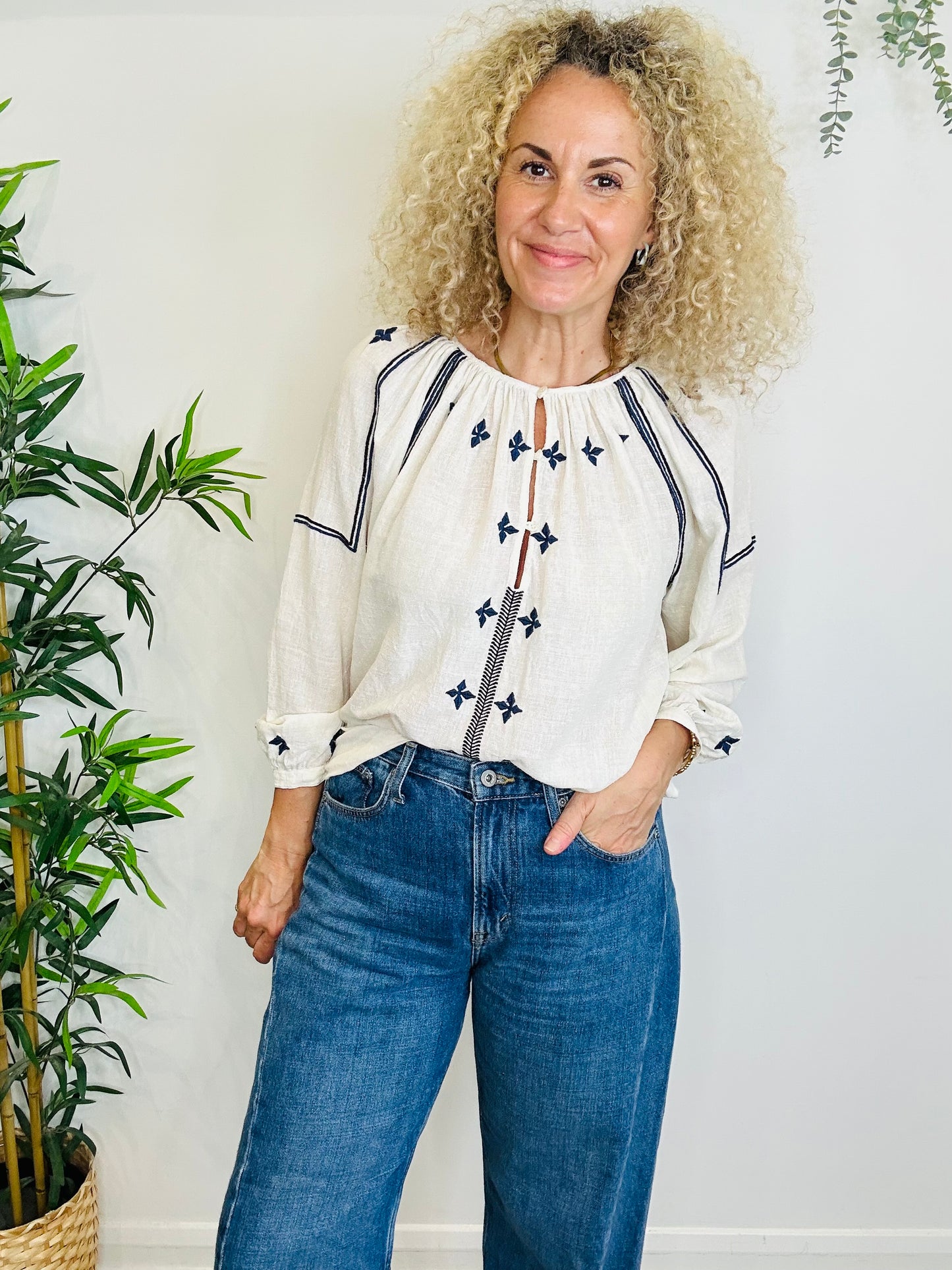 Embroidered Blouse - Size 38