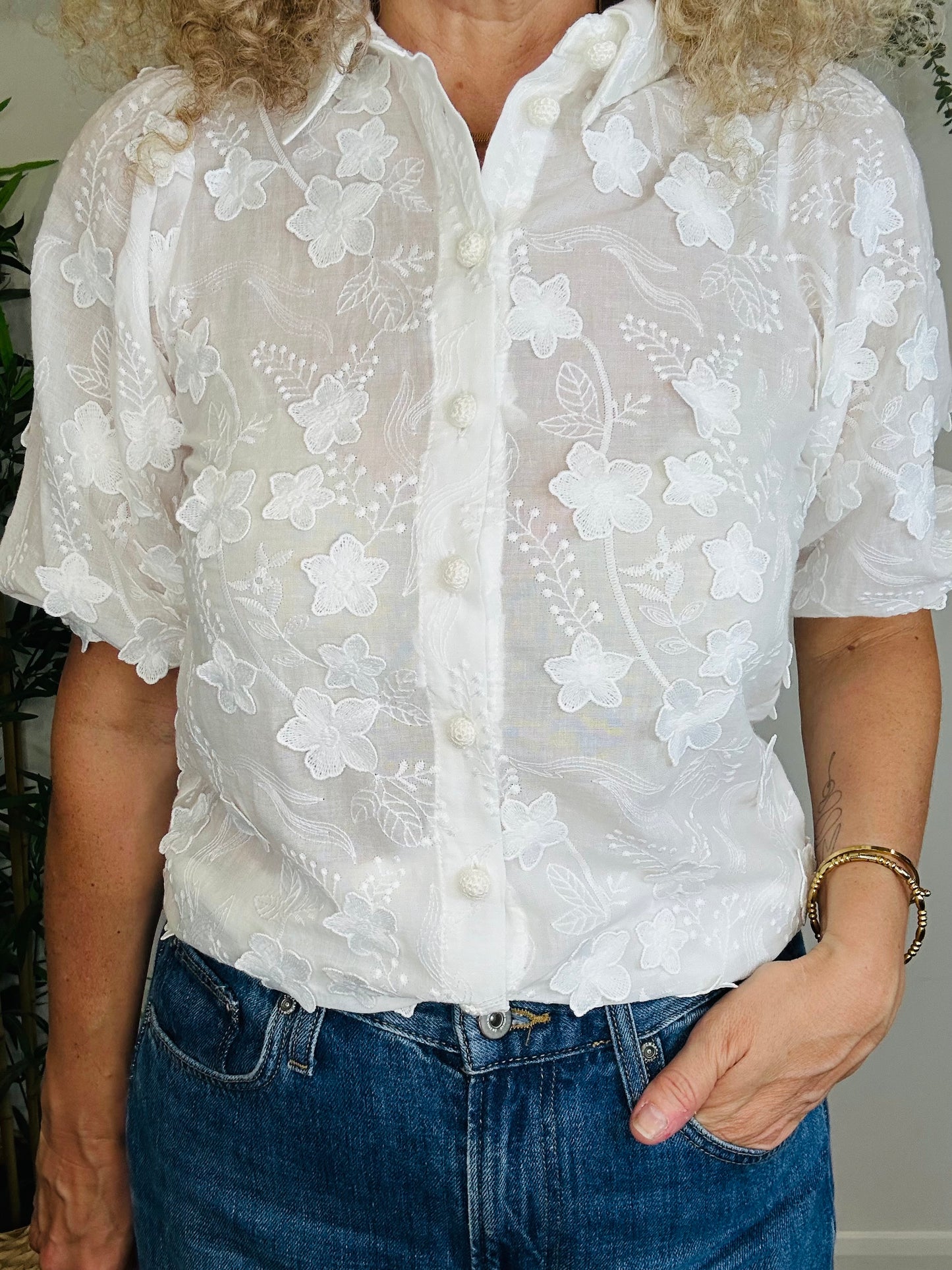 Embroidered Blouse - Size XS