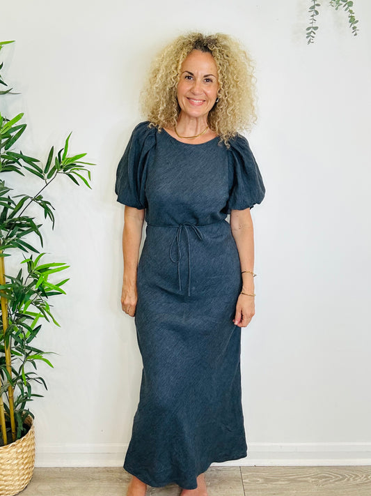 Linen Maxi Dress - Size S
