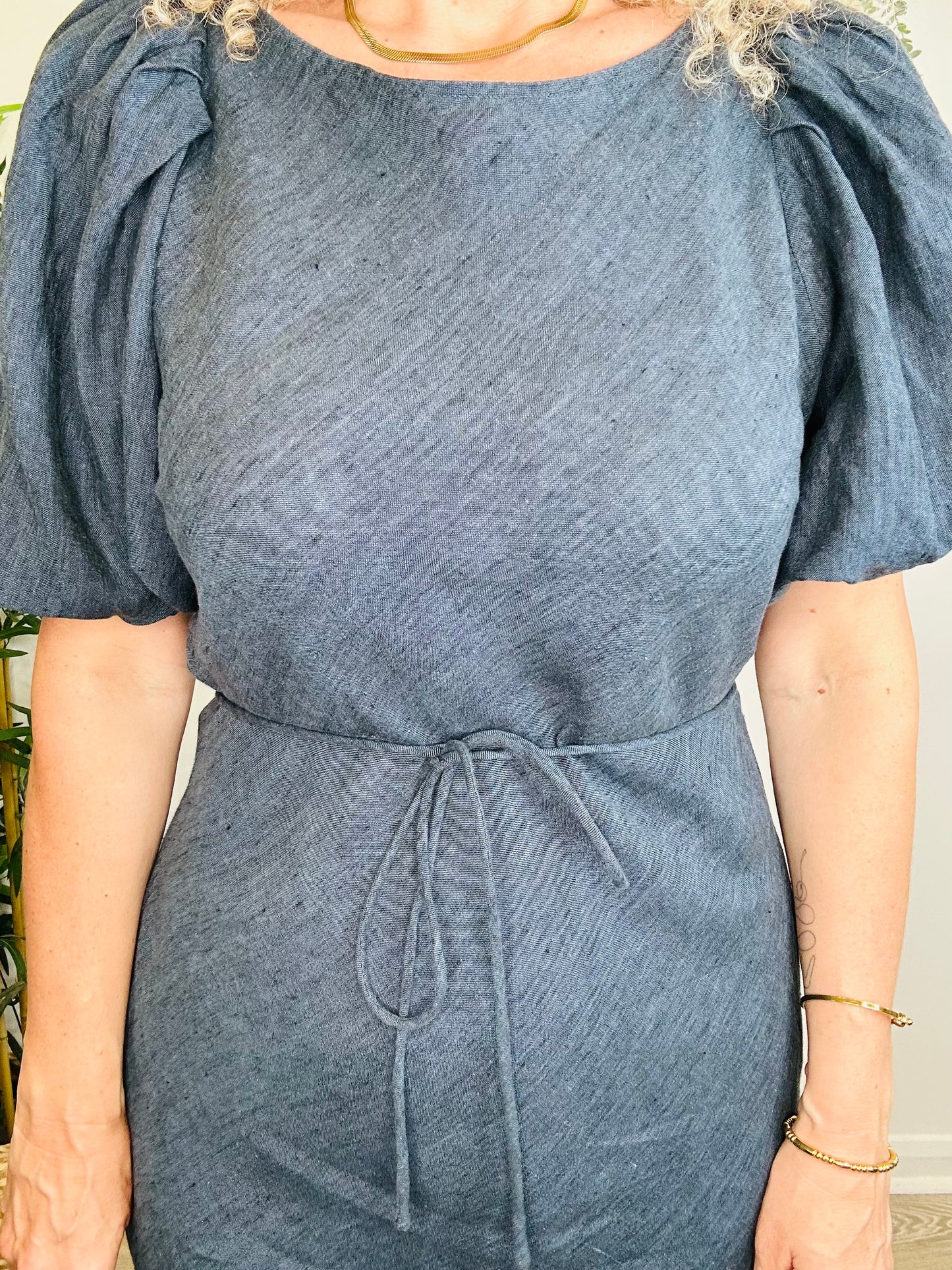 Linen Maxi Dress - Size S
