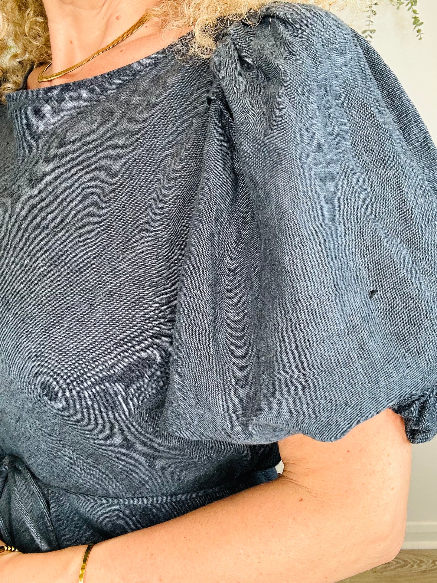 Linen Maxi Dress - Size S