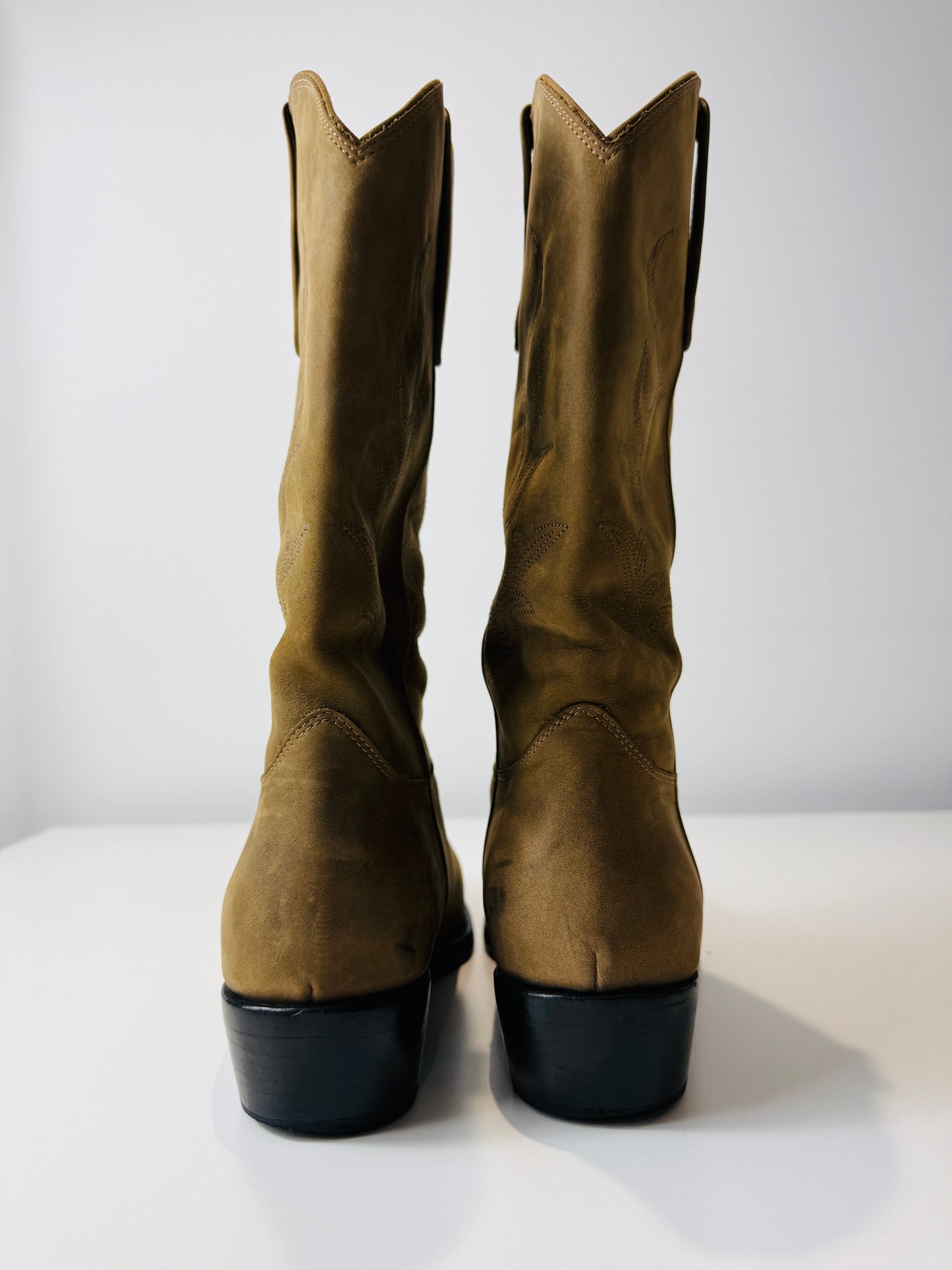 Leather Western Boots - Size 38