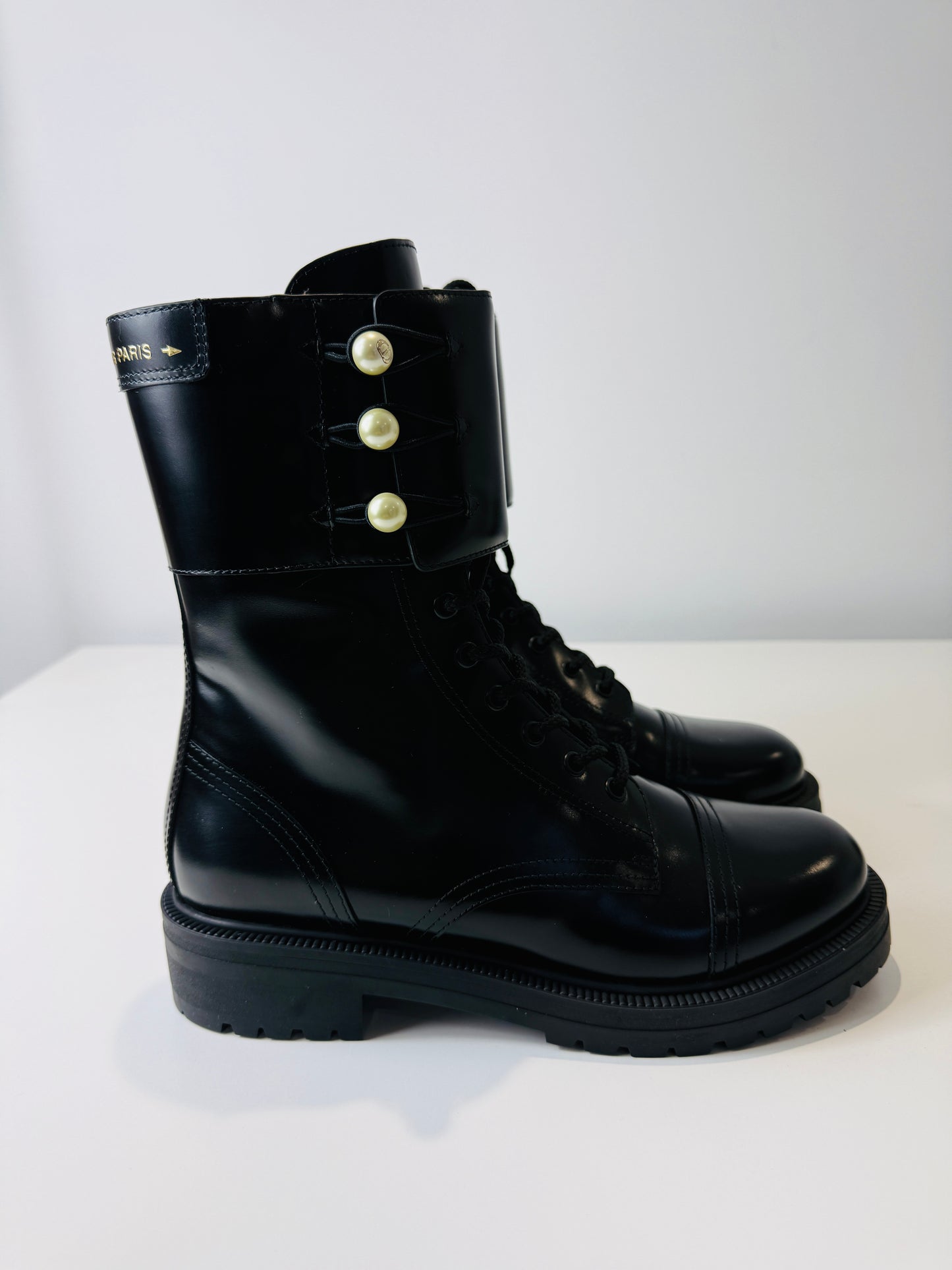 D-Strike Leather Boots - Size 40.5