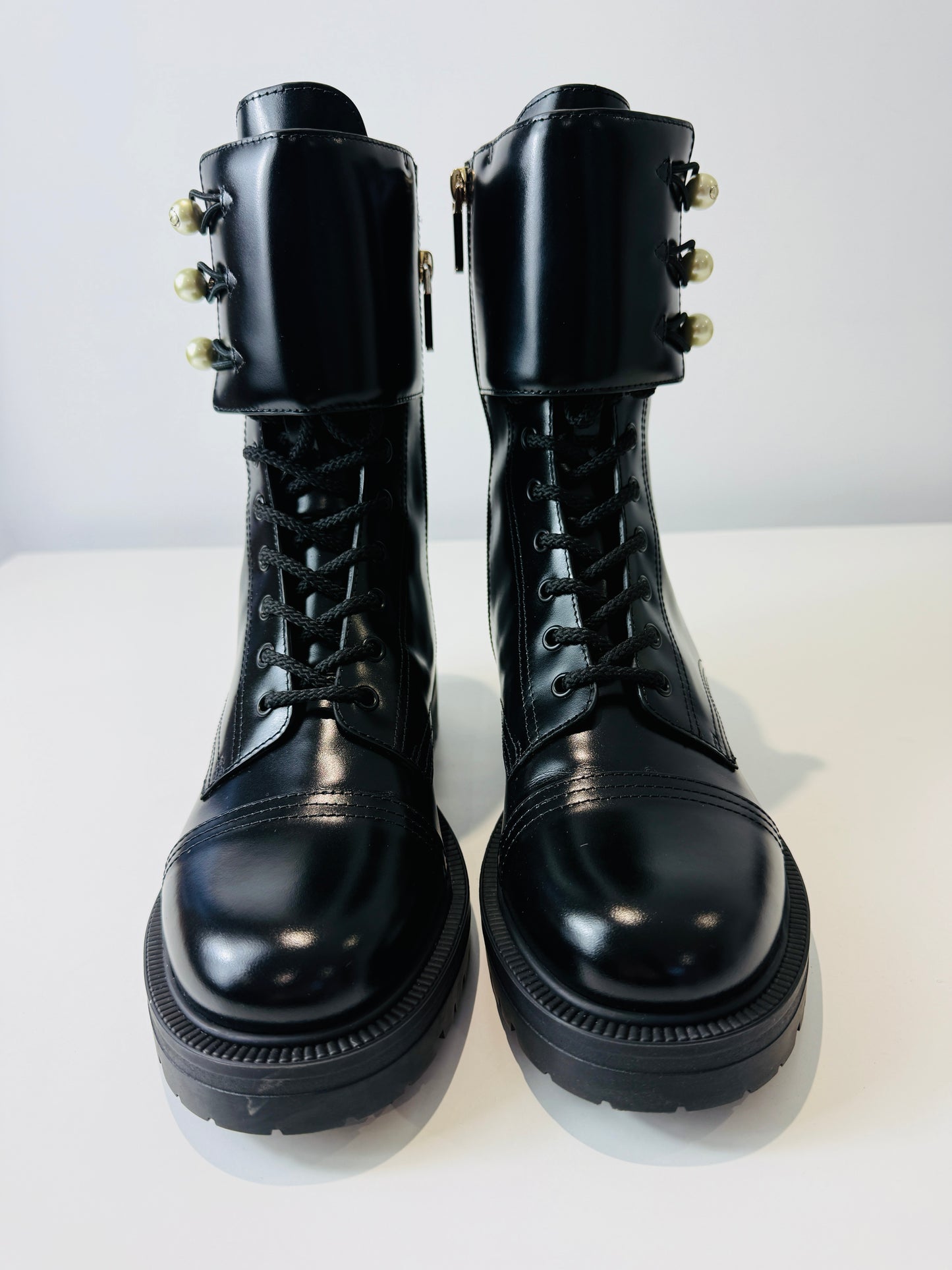 D-Strike Leather Boots - Size 40.5