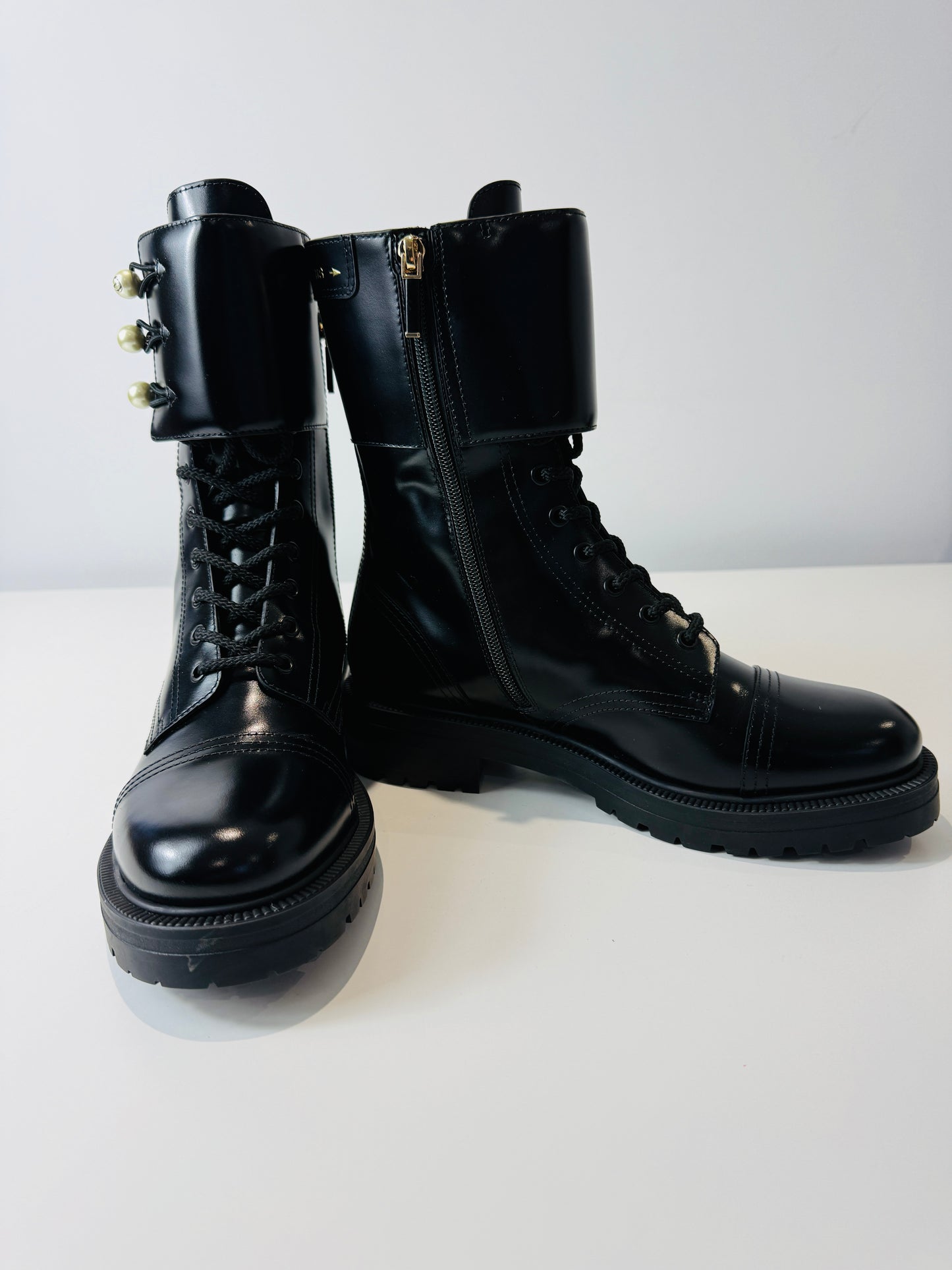 D-Strike Leather Boots - Size 40.5