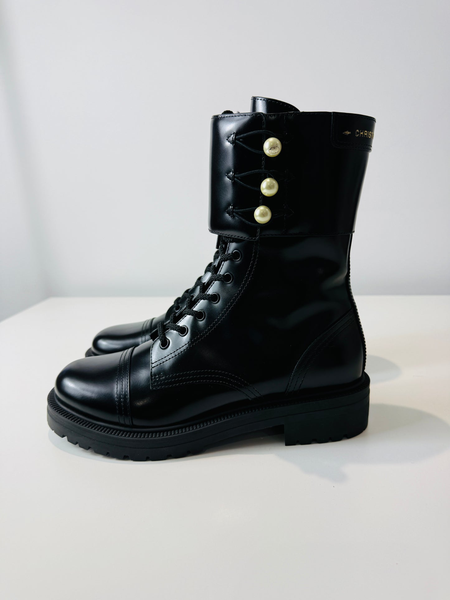 D-Strike Leather Boots - Size 40.5