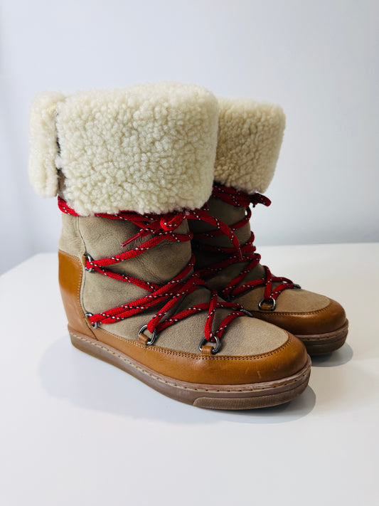 Nowles Leather Snow Boots - Size 39