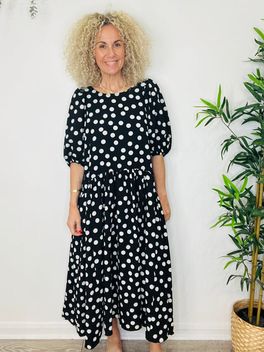 Polka Dot Dress - Size L