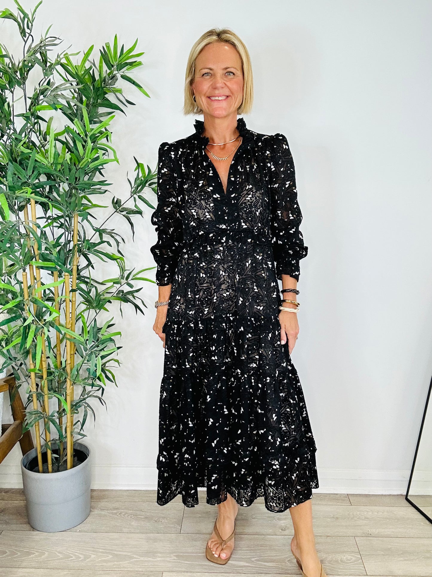 Tiered Midi Dress - Size 12