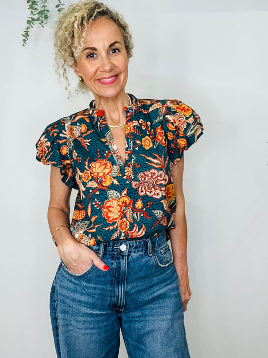 Patterned Blouse - Size 10