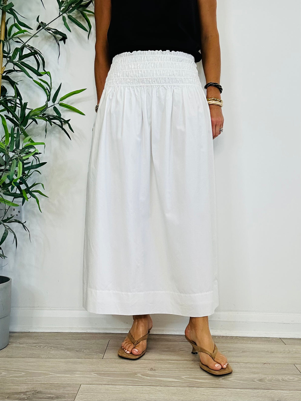 Cotton Midi Skirt - Size XS