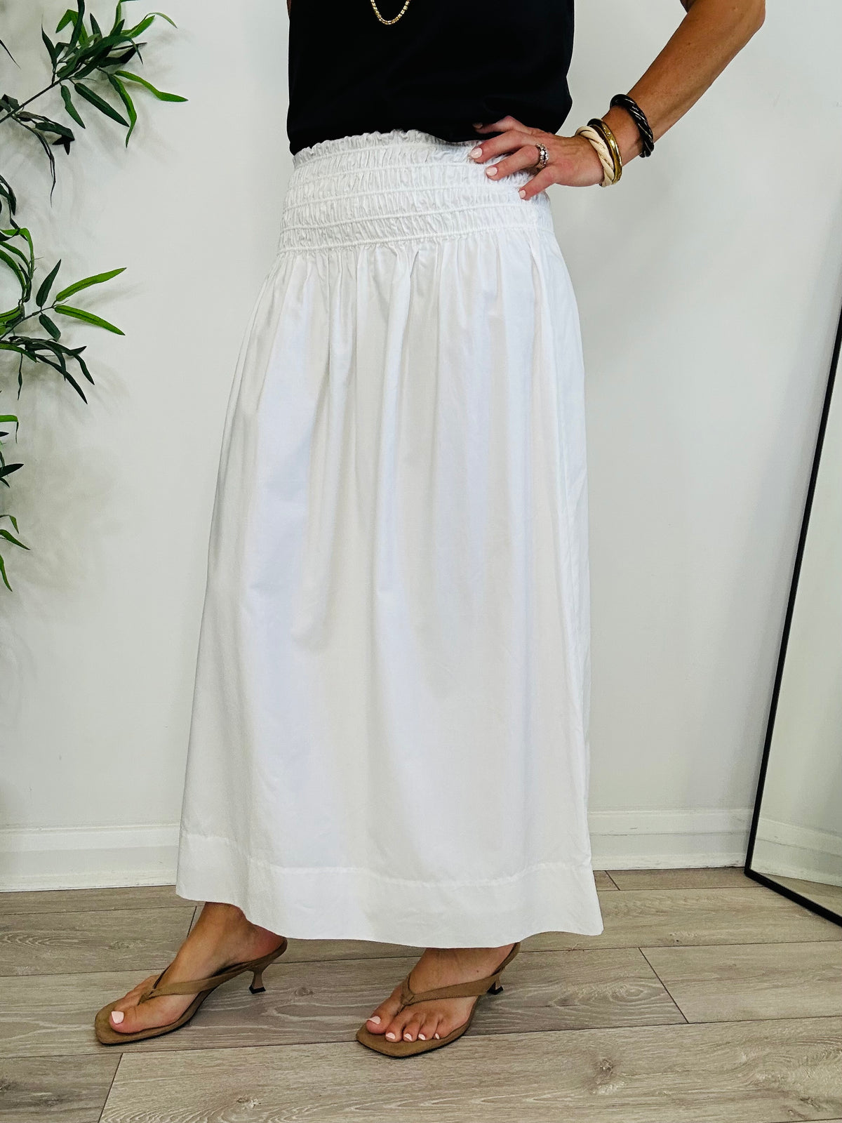 Cotton Midi Skirt - Size XS