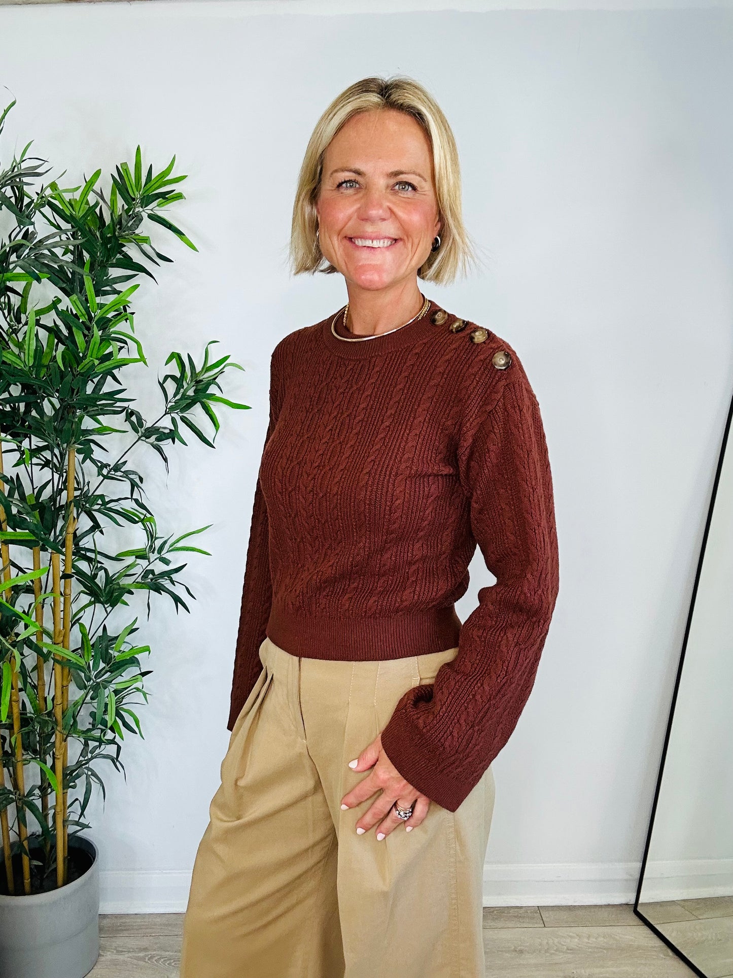 Cable Knit Jumper - Size S
