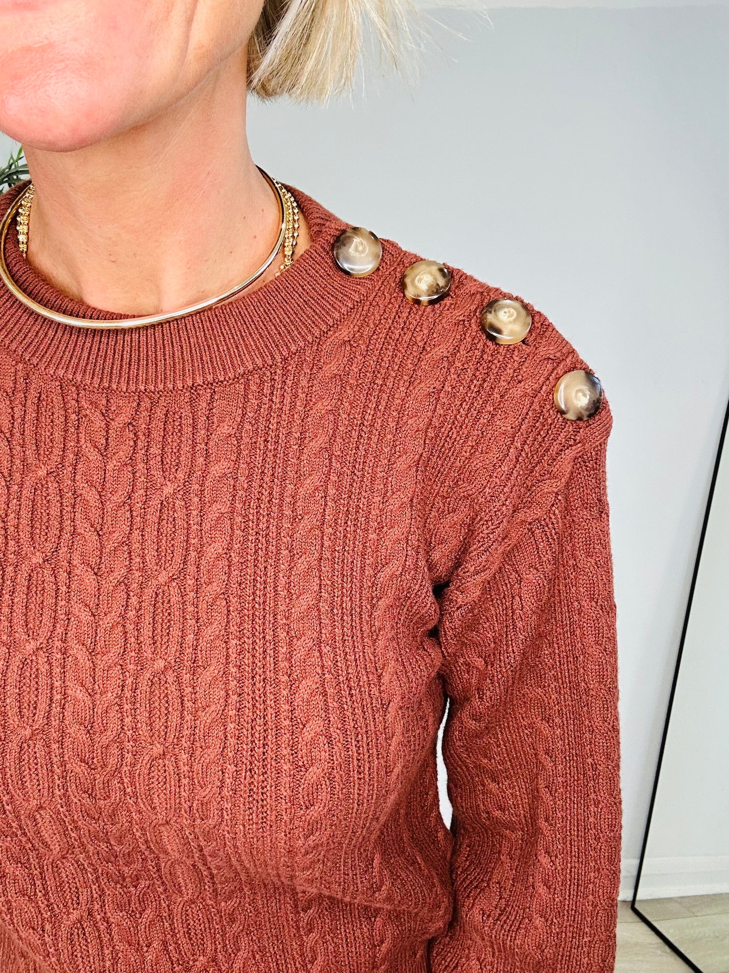 Cable Knit Jumper - Size S