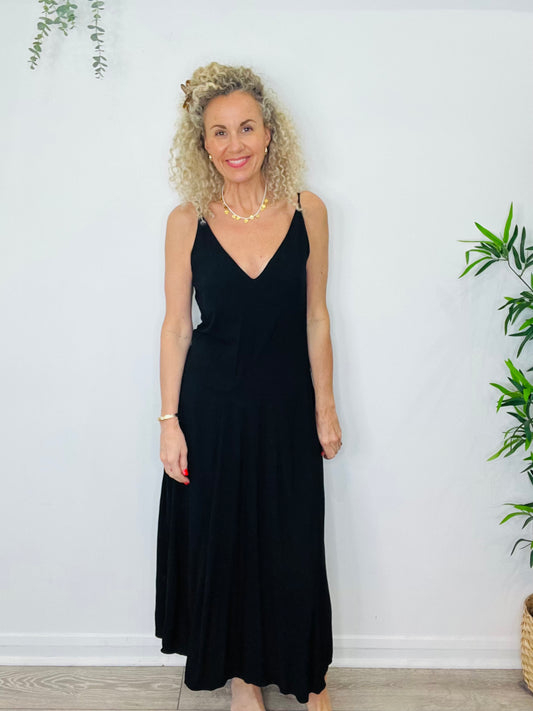 Black Midi Dress - Size 40