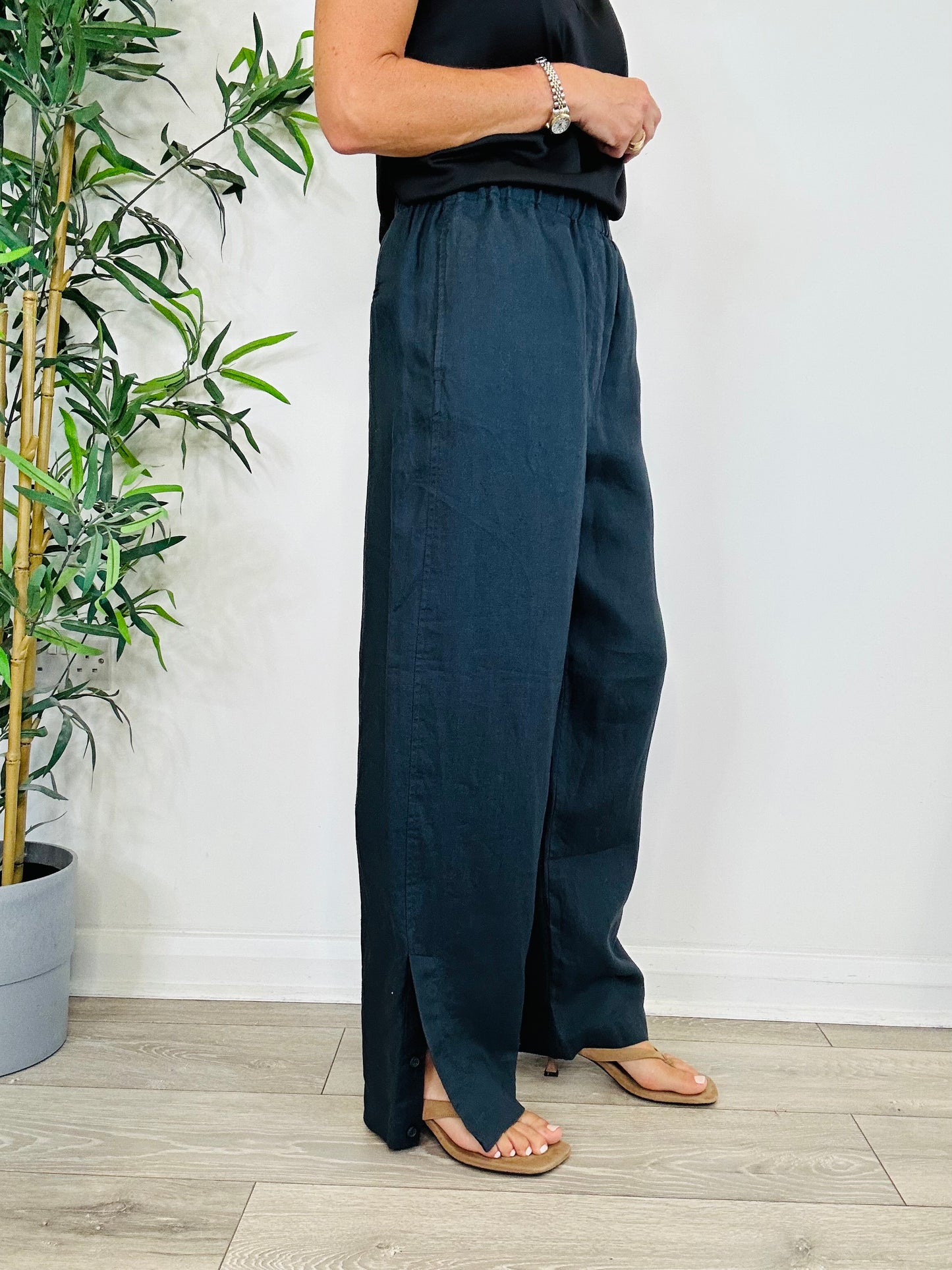 Linen Trousers - Size 38
