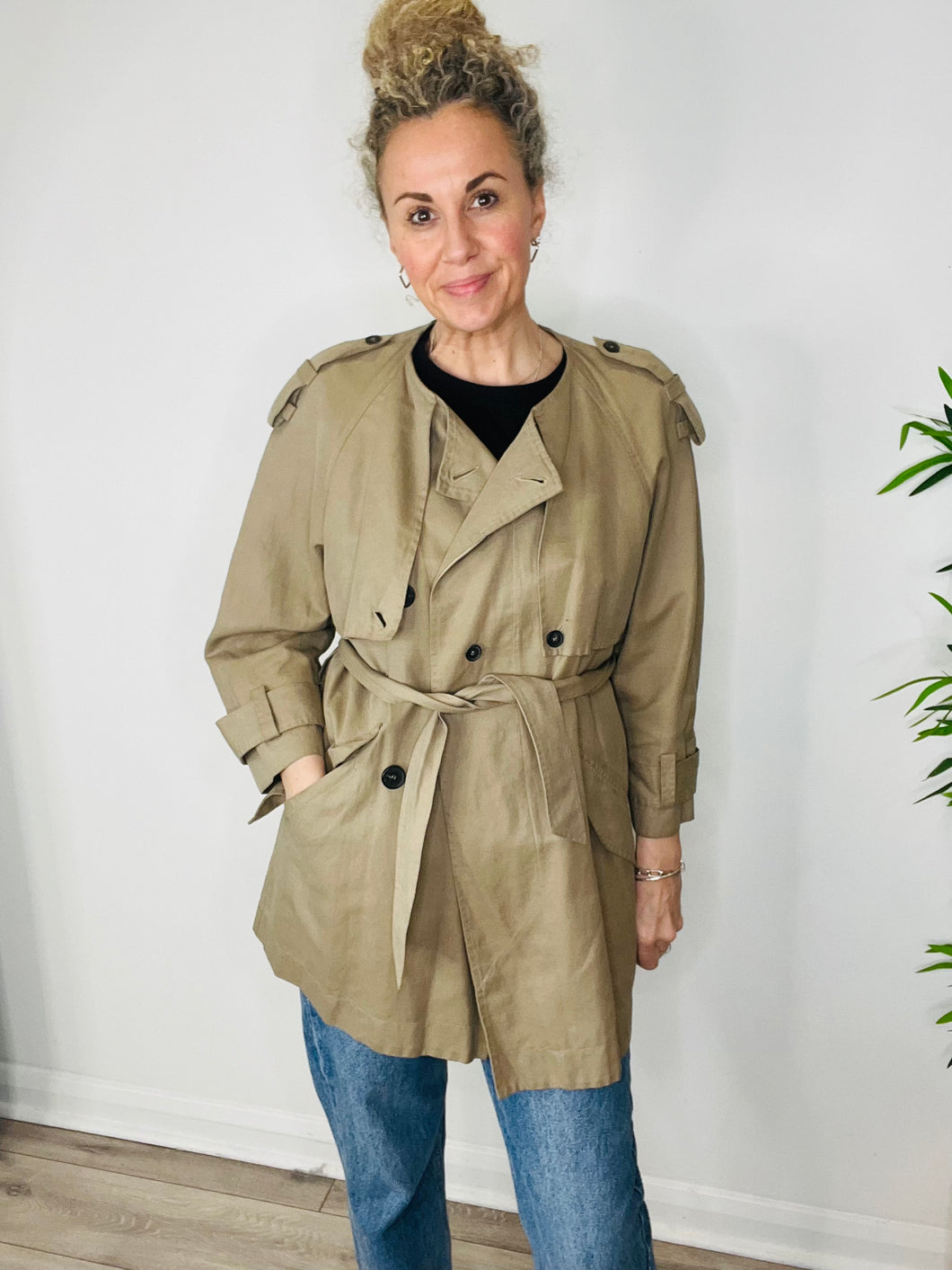 Cotton Trench Coat - Size 38