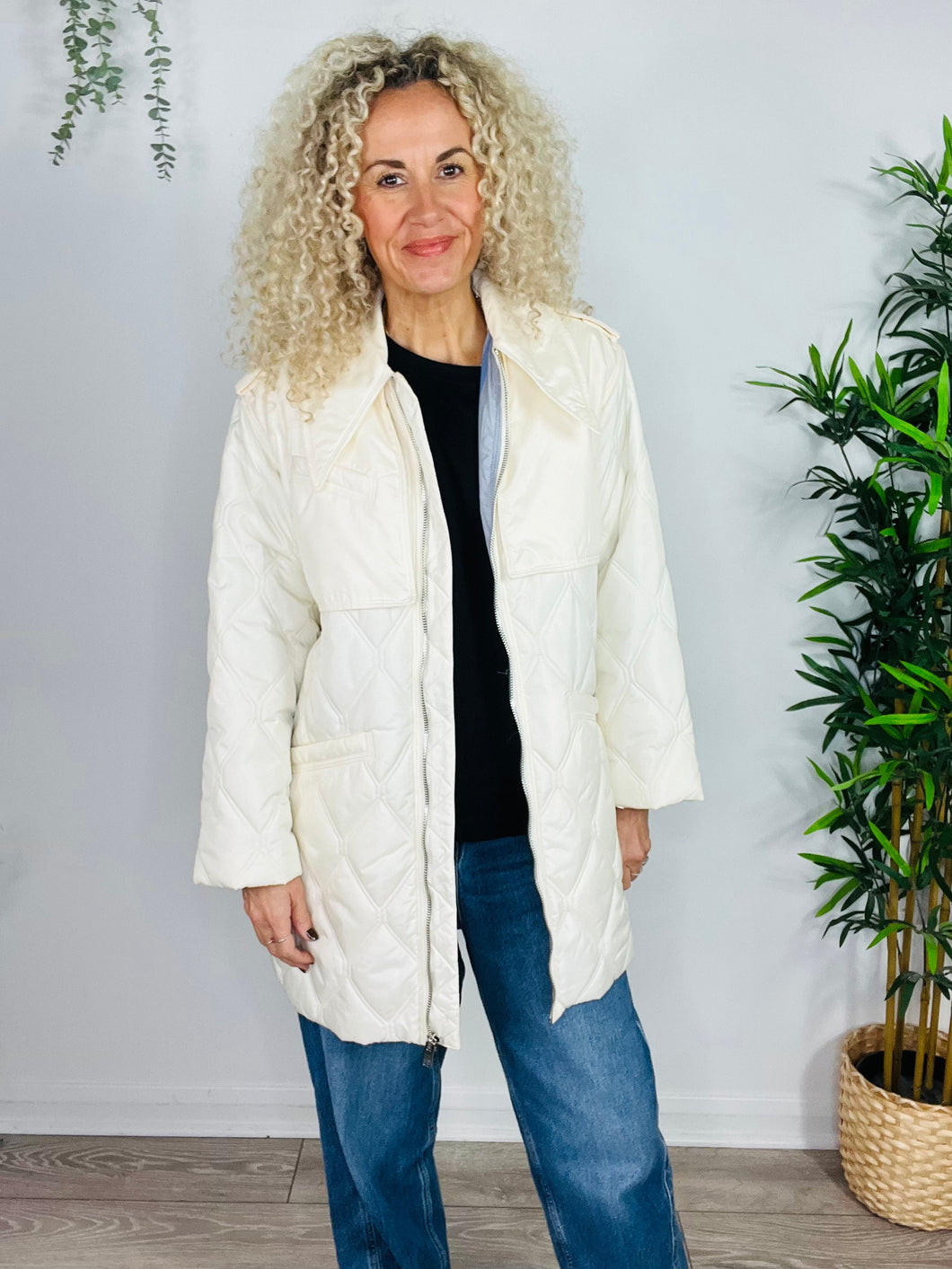 Quilted Coat - Size 38