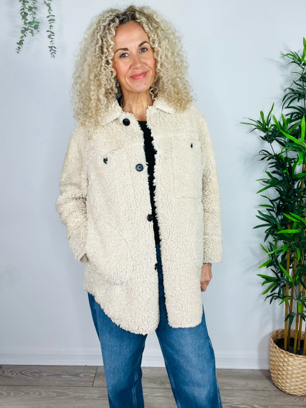 Emmet Faux Shearling Coat - Size 1