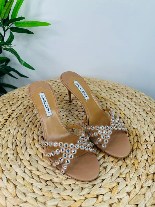 Tequila Embellished Mules - Size 40.5