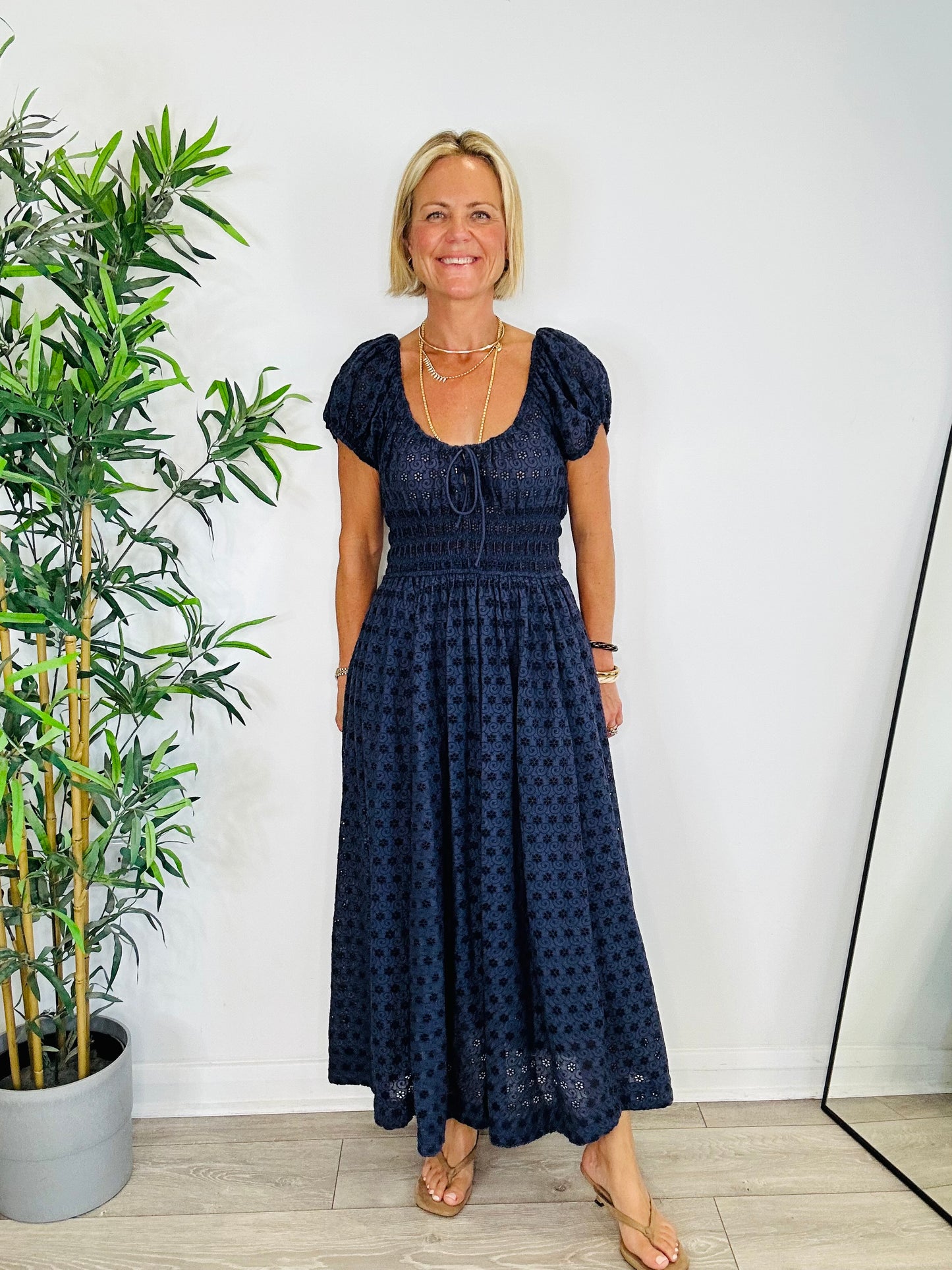 Quinn Broderie Dress - Size M