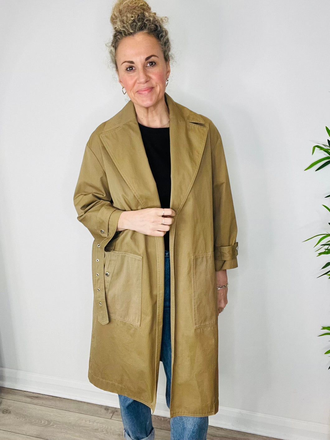 Cotton Trench Coat - Size 36