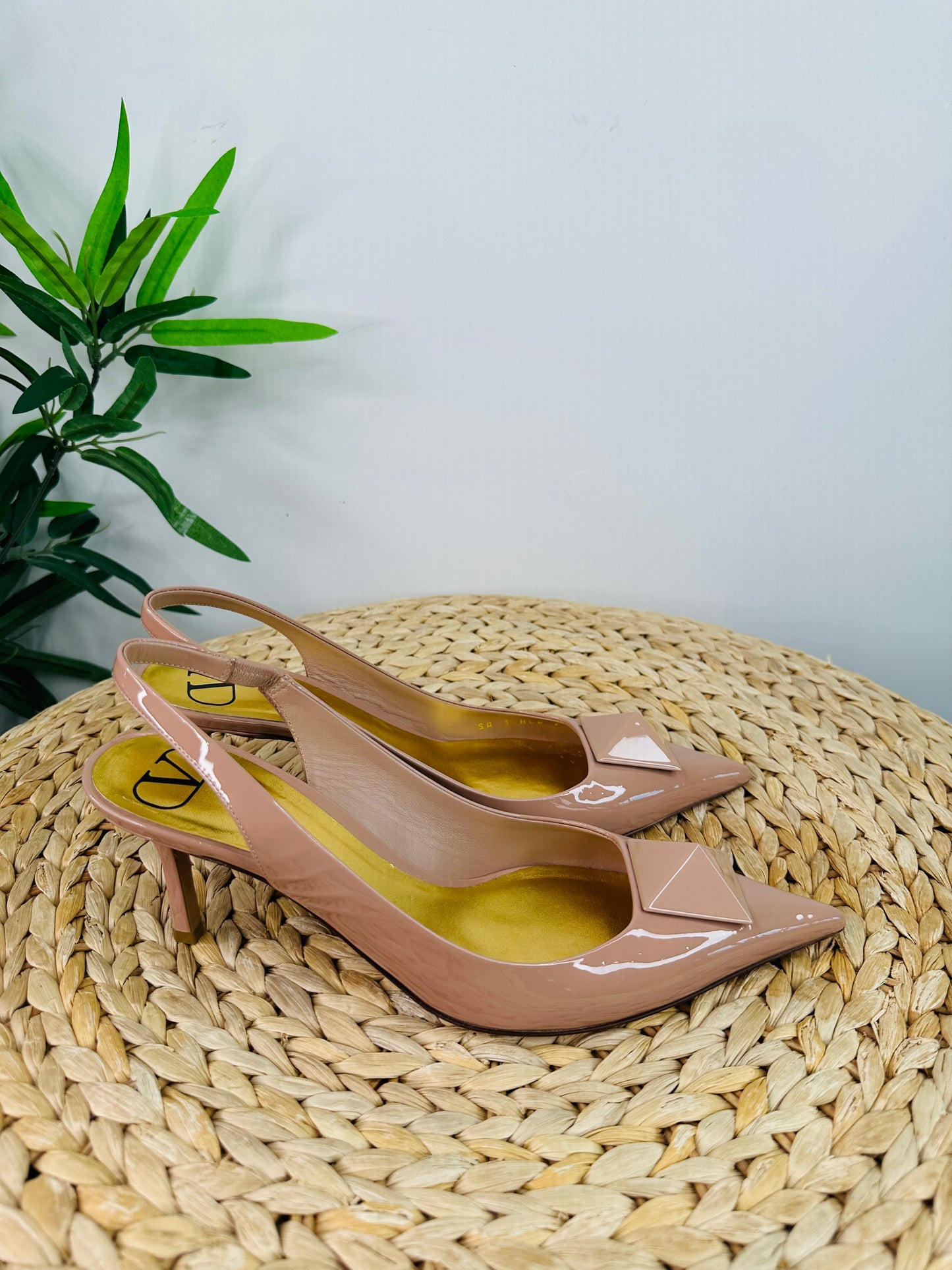Patent Leather Rockstud Pumps - Size 40