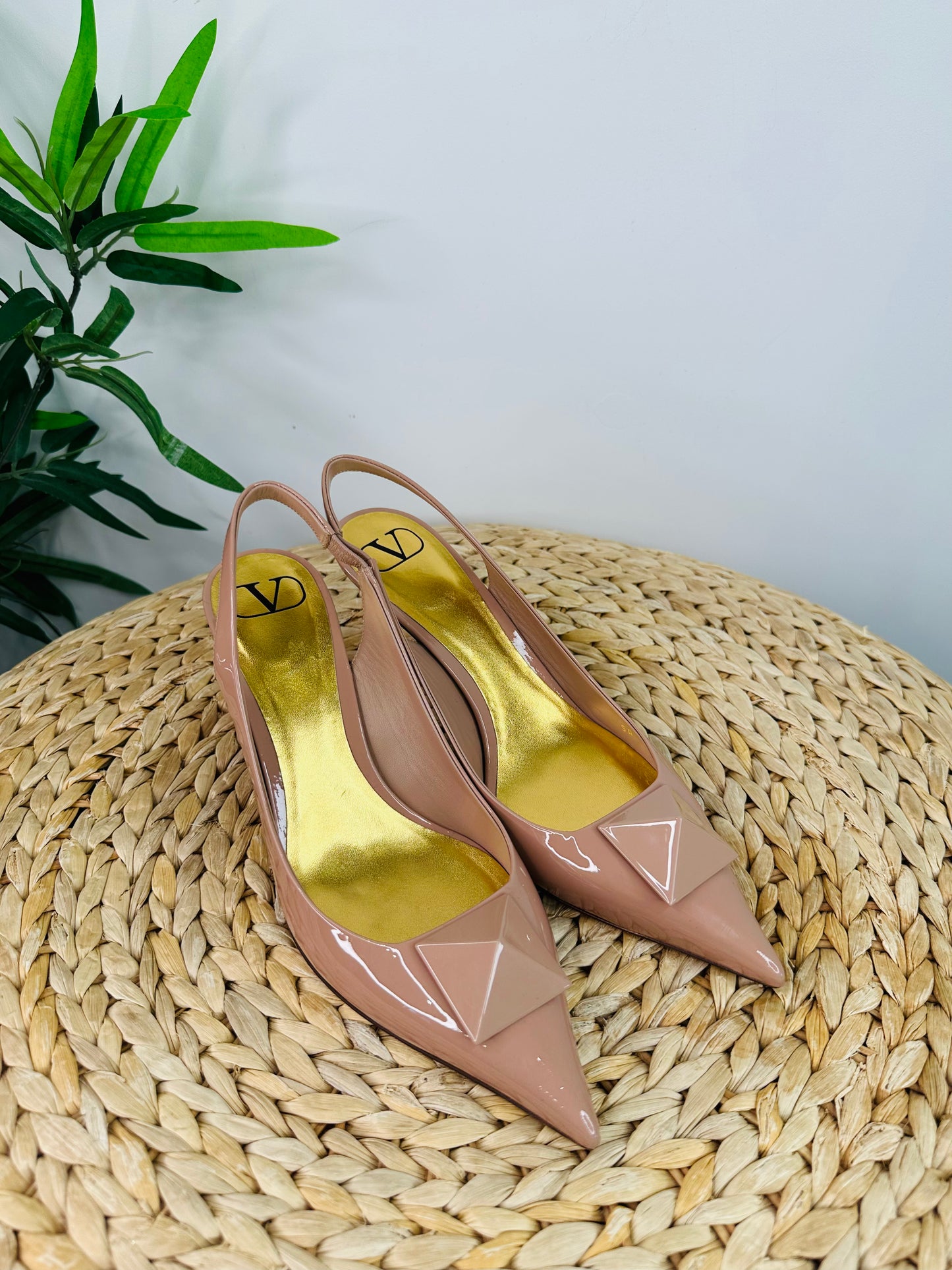 Patent Leather Rockstud Pumps - Size 40