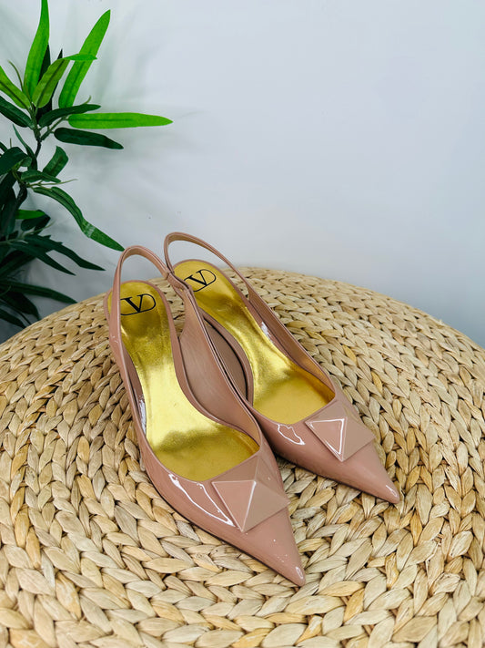 Patent Leather Rockstud Pumps - Size 40