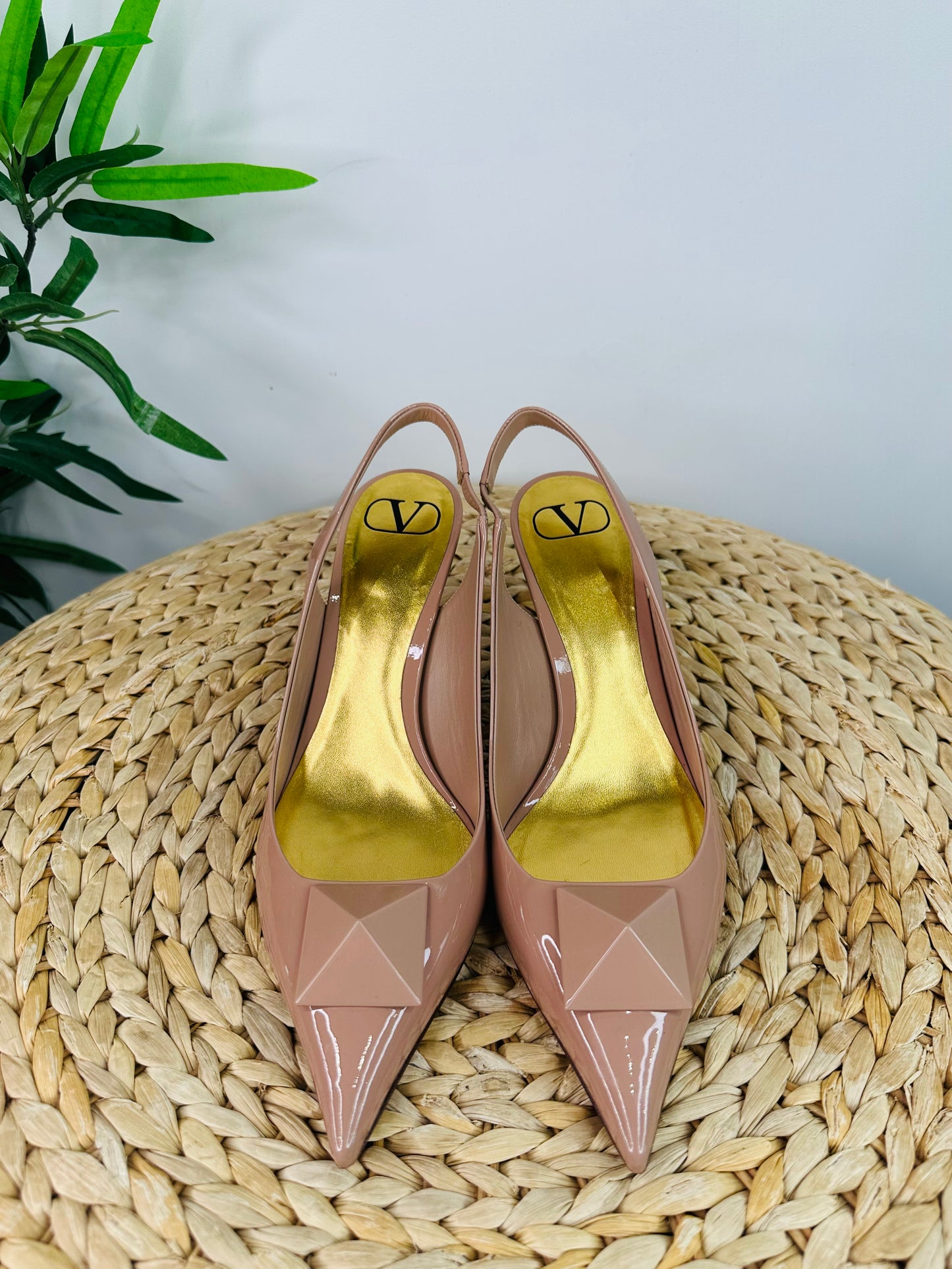 Patent Leather Rockstud Pumps - Size 40