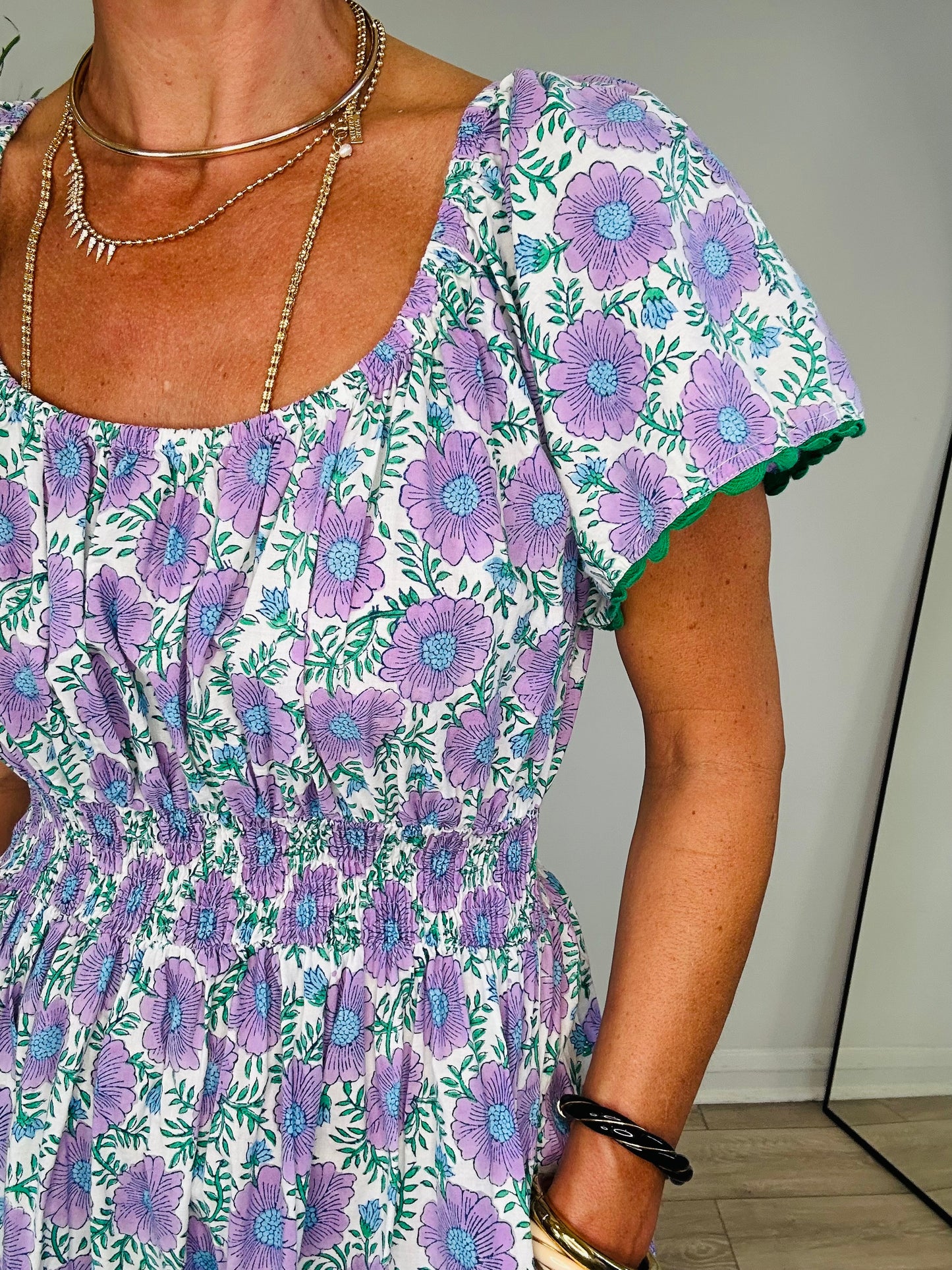 Floral Cotton Dress - Size L