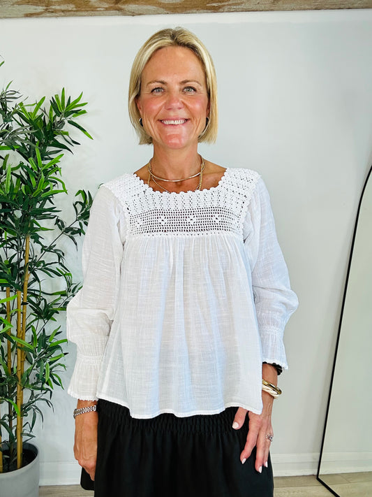 Crochet Detail Top - Size XS