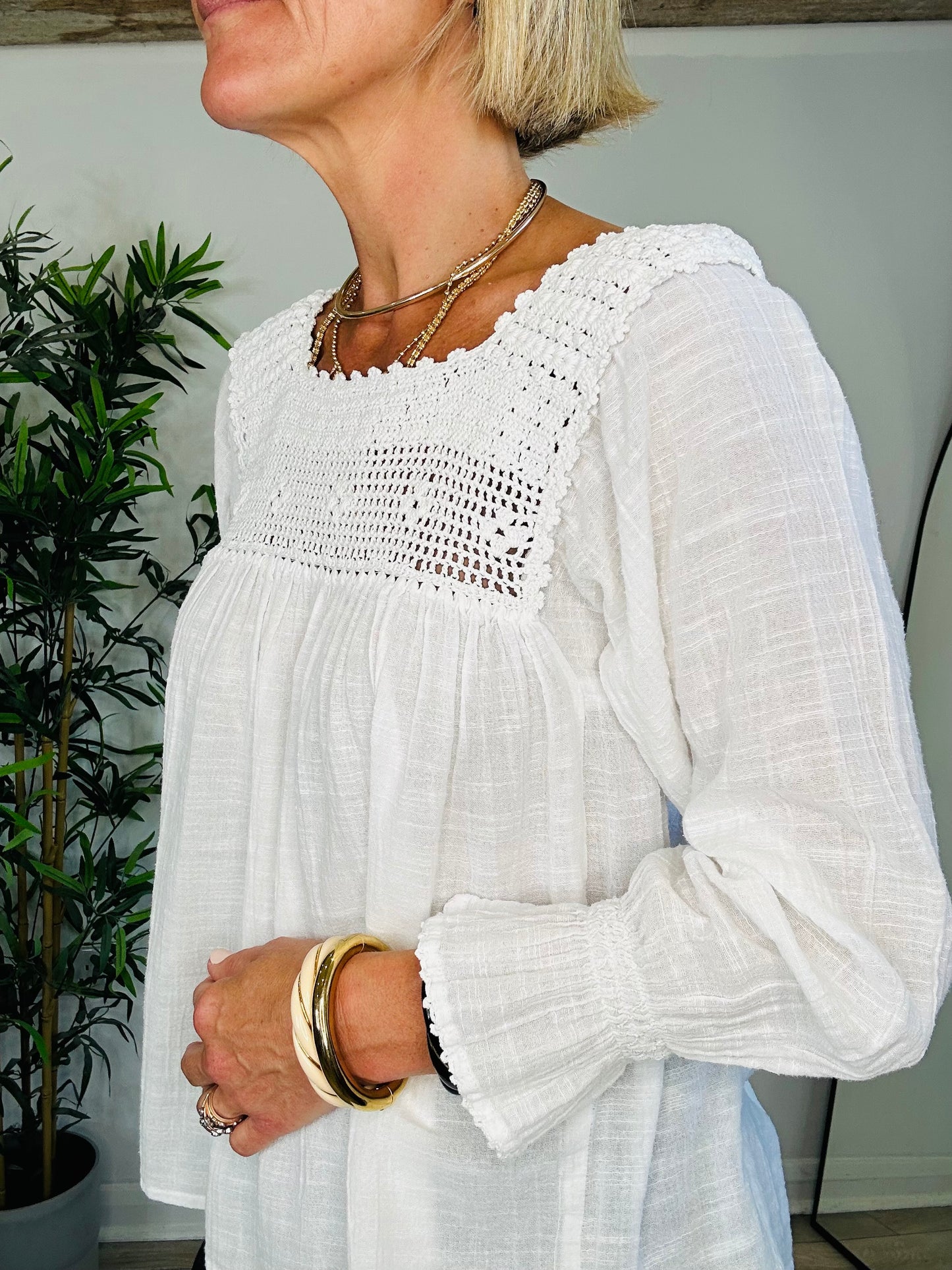 Crochet Detail Top - Size XS