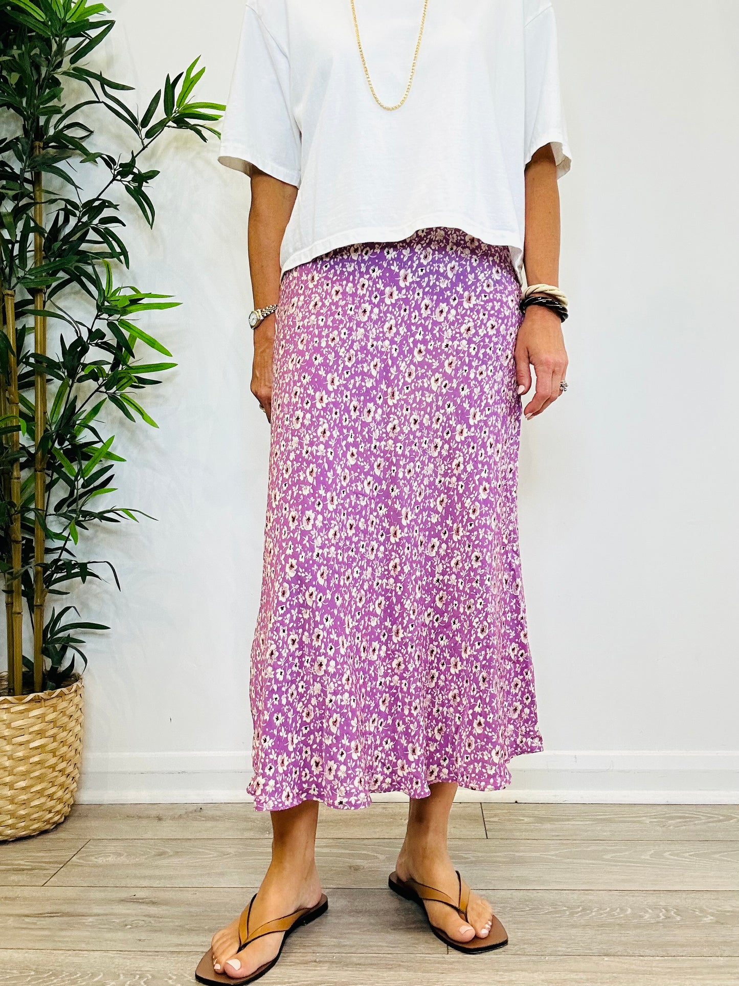Floral Slip Skirt - Size S