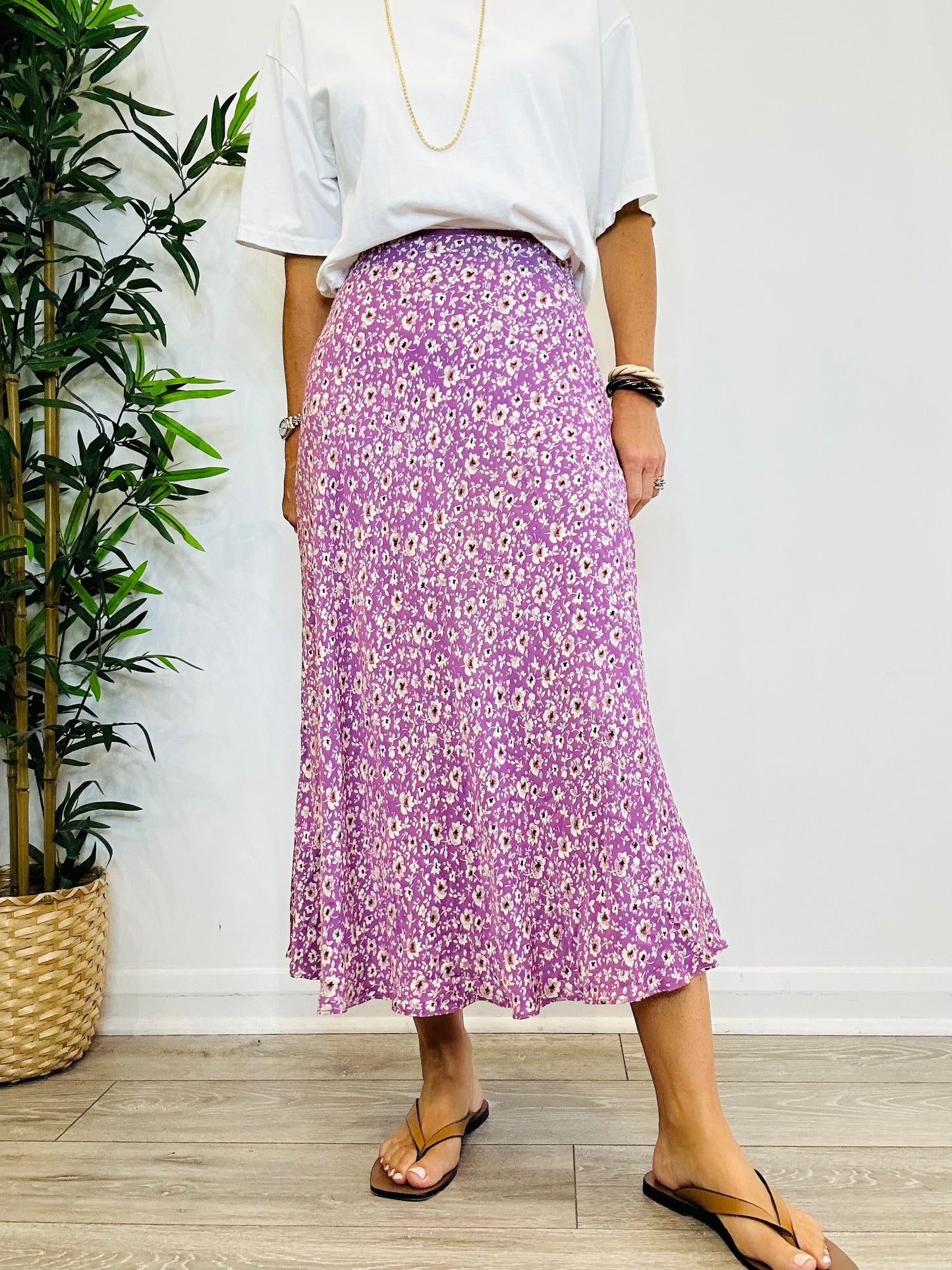 Floral Slip Skirt - Size S