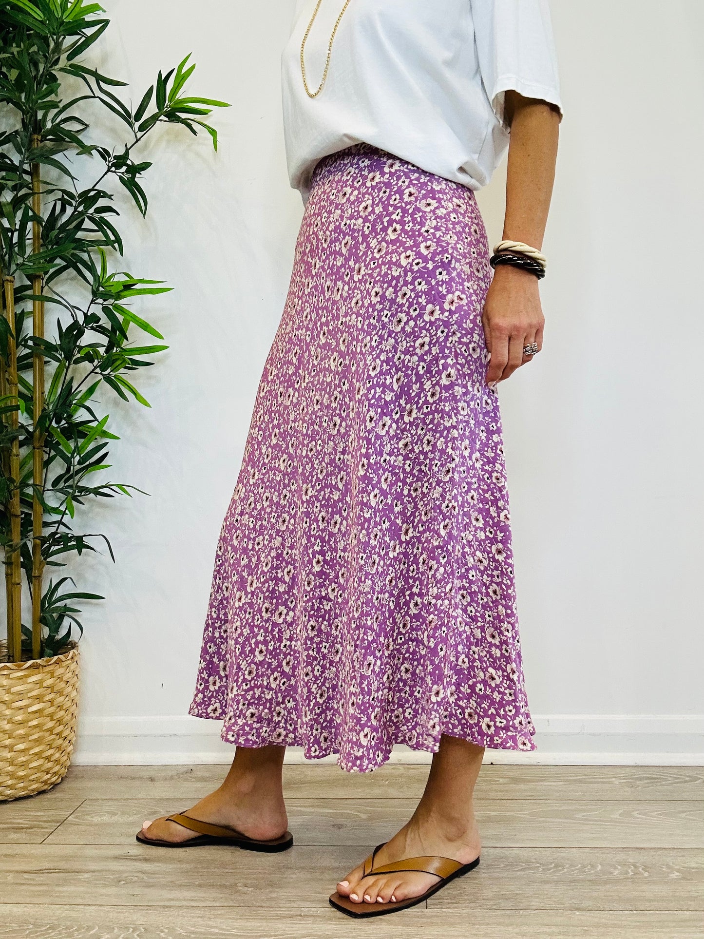Floral Slip Skirt - Size S