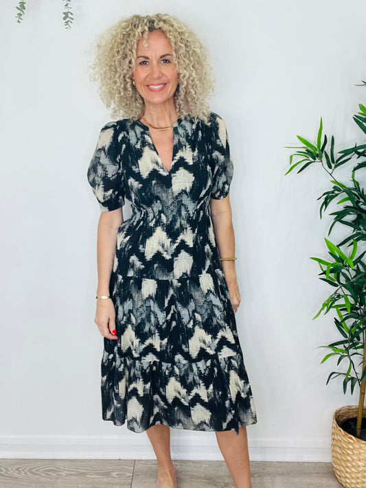 Patterned Cotton Dress - Size 0
