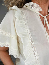 Load image into Gallery viewer, Ruffle Lace Top - Size XS
