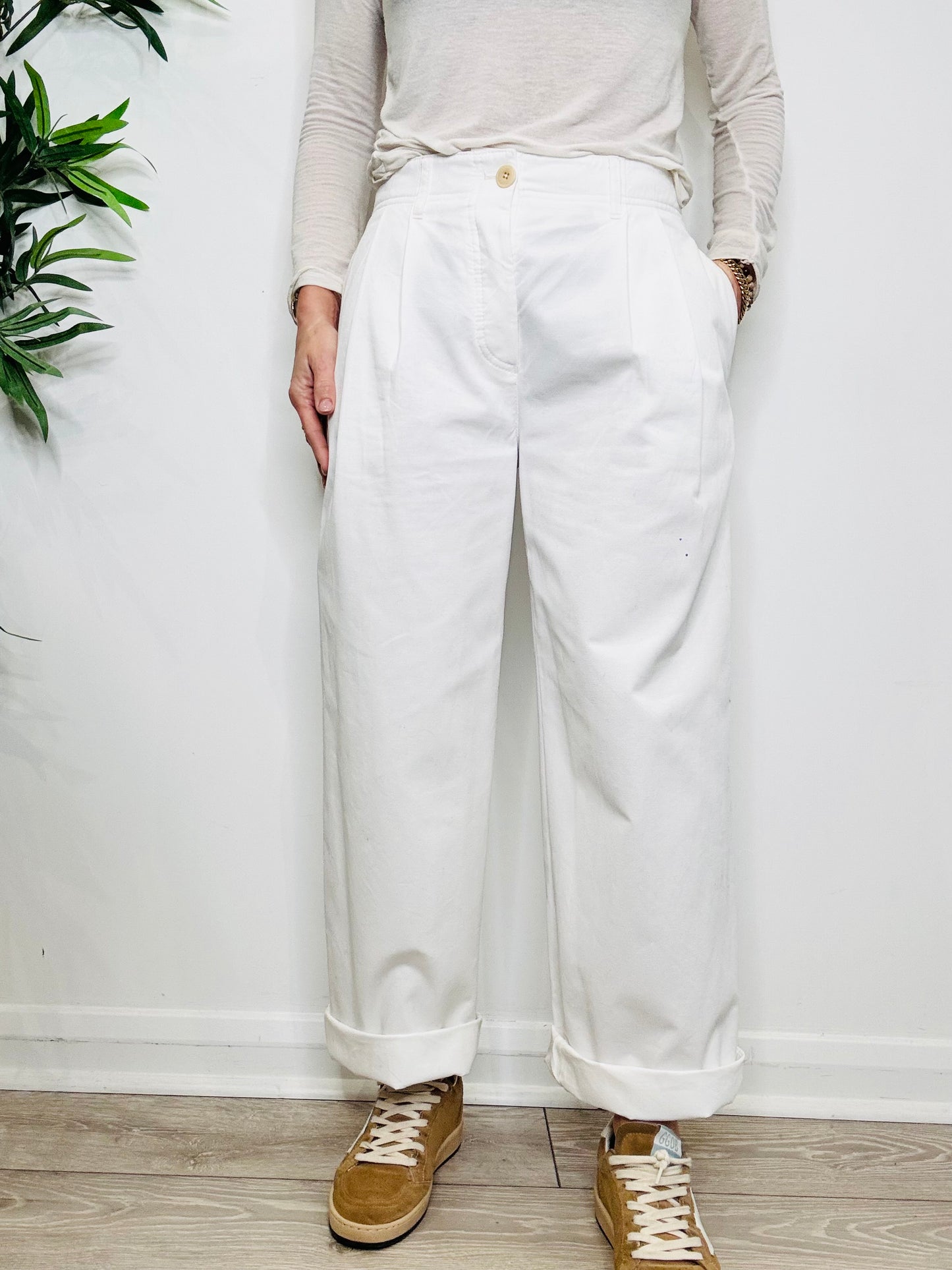 Cotton Twill Trousers - Size 36